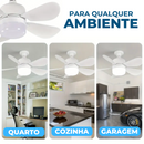 [COMPRE 1 LEVE 2] Lâmpada LED Com Ventilador De Teto Silencioso 60w Bivolt 2 Em 1