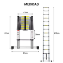 [ÚLTIMAS UNIDADES] Escada Telescópica Profissional de Alumínio 4,10 Metros - Stalker