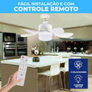 [COMPRE 1 LEVE 2] Lâmpada LED Com Ventilador De Teto Silencioso 60w Bivolt 2 Em 1