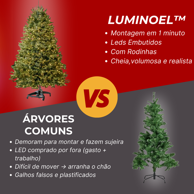 LumiNoel™- Árvore de Natal Premium com LEDs Embutidos