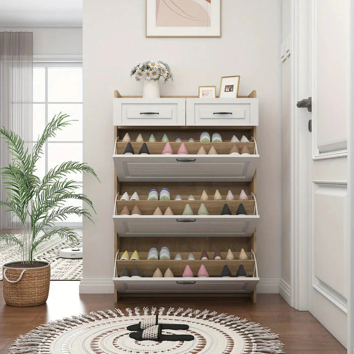 [ PROMOÇÃO ] Armário de Sapatos com 3 Portas e 2 Gavetas + Brinde