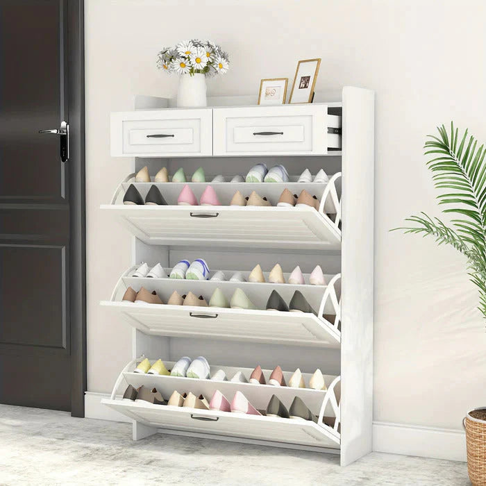 [ PROMOÇÃO ] Armário de Sapatos com 3 Portas e 2 Gavetas + Brinde