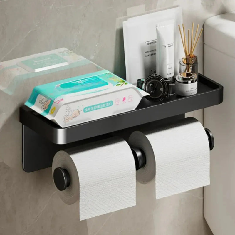 Suporte de Papel Higiênico com Apoio de Celular.